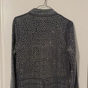 Sparkling Silver Studded Bodysuit
